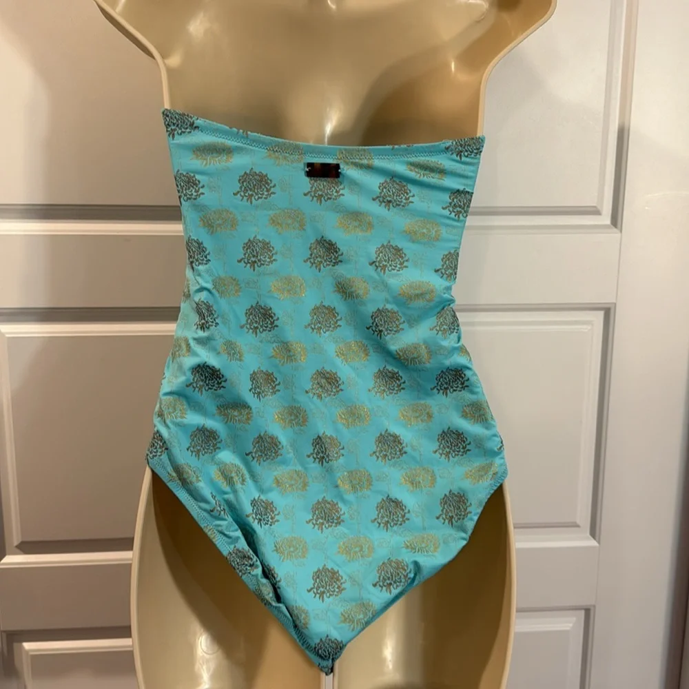 Vilebrequin floral strapless swimsuit 6
